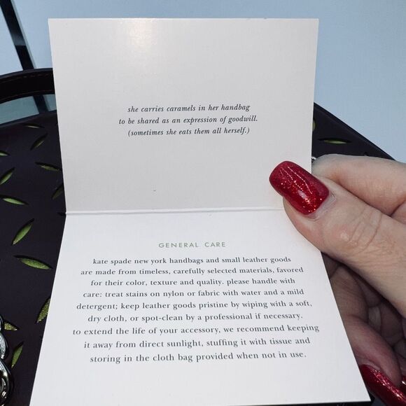 Kate Spade Laser Cut Chain Double Handle Shoulder Leather Bag - Picture 14 of 16